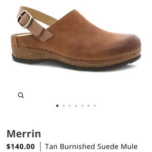 Dansko Merrin slingback clogs.  Worn only a few times in excellent condition.